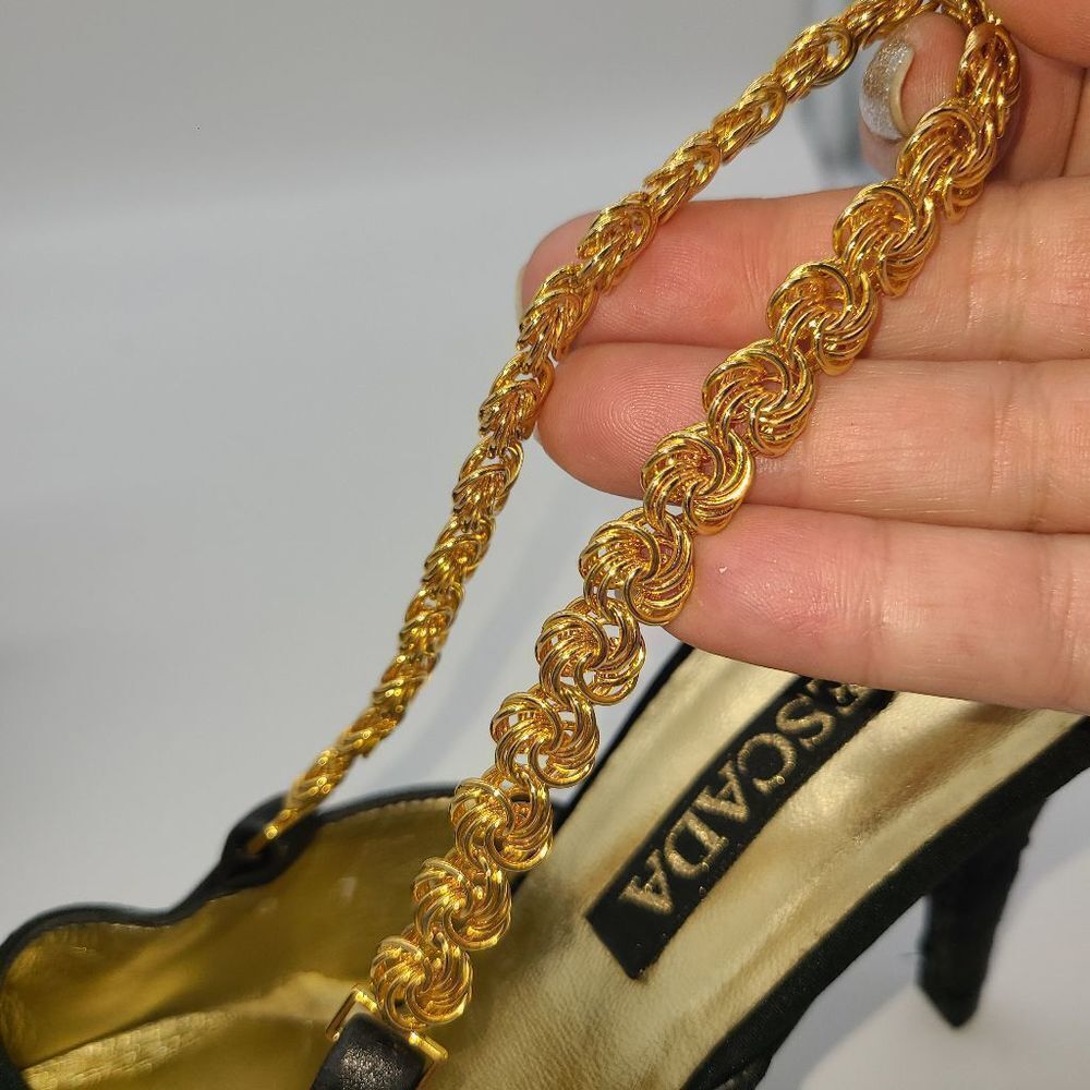 Escada Black and Gold Women's Shoes - Picture 3 of 15